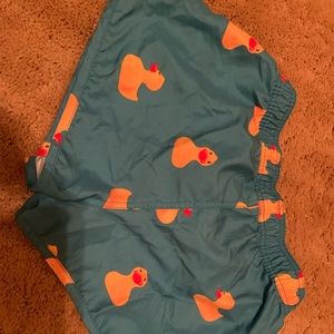 Rubber ducky swimming shorts